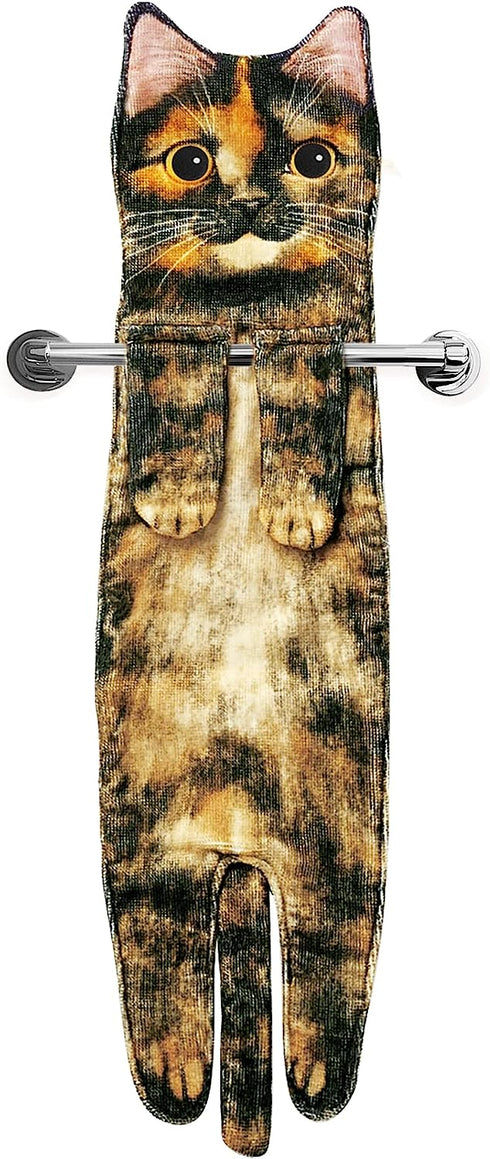 Cat Funny Hand Towels for Bathroom Kitchen